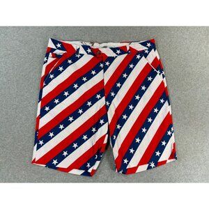 Royal & Awesome Stars and Stripes Golf Shorts (Men's‎ Size 40) Red/Blue